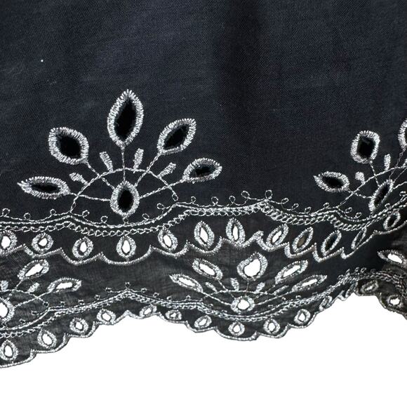 Calvin Klein Black Silver Embroidered V-Neck Sleeveless Fit & Flare Dress Sz 2P - Picture 5 of 9